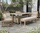 Furniture of America® Bordeaux Beige/Natural Aluminum/Fabric Outdoor Bench-1