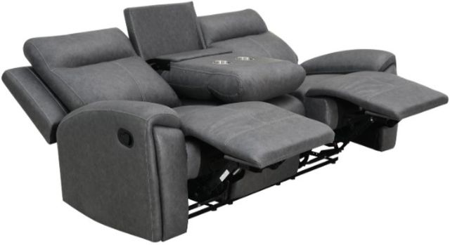 Steve Silver Co. Gaston Gray Manual Reclining Sofa with Drop-Down Console-1