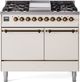 Ilve® Nostalgie II Series 40" Antique White Pro Style Dual Fuel Range-0