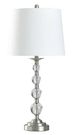 StyleCraft 31" Clear Brushed Steel Table Lamp -0