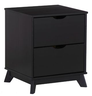 Powell® Portix Black 2-Drawer Nightstand