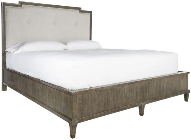 Universal Explore Home™ Playlist Harmony Brown Eyed Girl/Linen Stone King Upholstered Panel Bed-0
