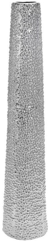 Deco Marche Silver Tall Vase with Bubble Texture-1