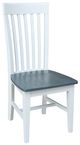 John Thomas Furniture® Cosmopolitan Heather Gray/White Tall Mission Dining Side Chair-0