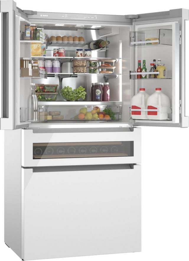Bosch® 800 Series 36 in. 20.5 Cu. Ft. Arctic White Counter Depth French Door Refrigerator-3