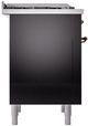 Ilve® Nostalgie II Series 36" Glossy Black Pro Style Dual Fuel Range-3