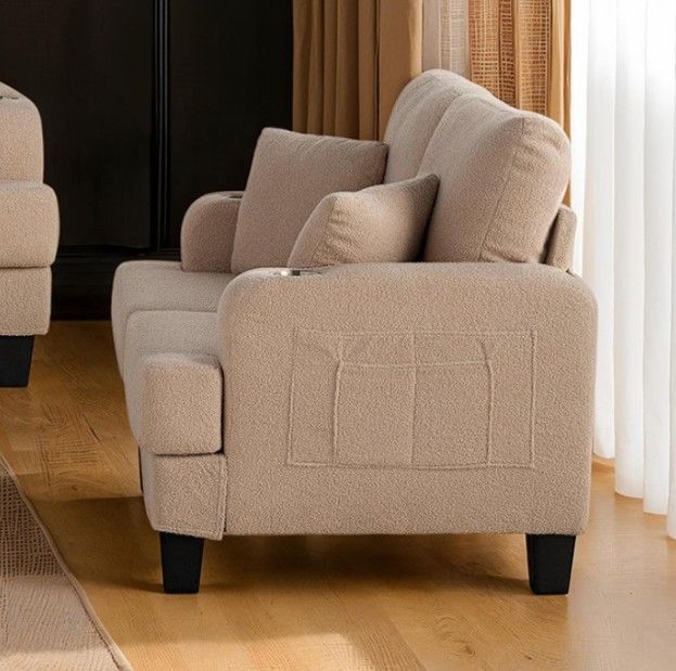 Furniture of America® Cinderford Beige Loveseat-2