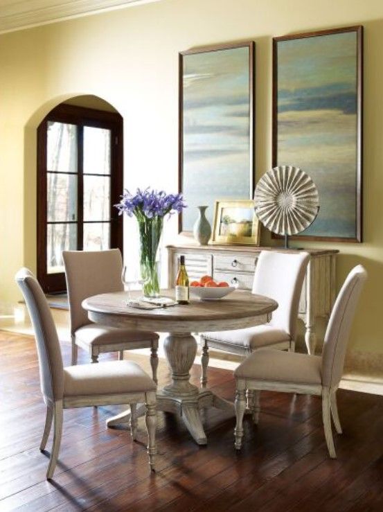 Kincaid® Weatherford Cornsilk Milford Round Dining Table-2