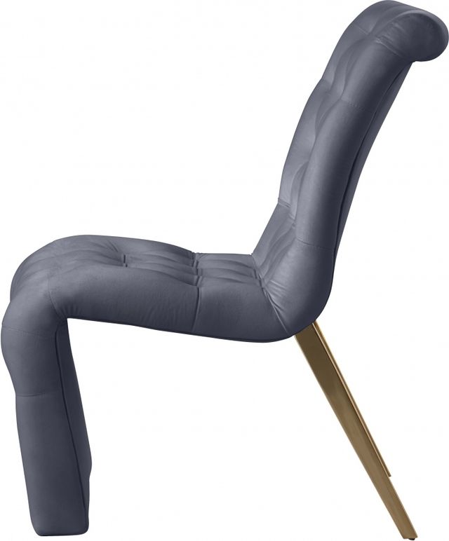 Meridian Furniture Curve Grey Velvet Dining Chair-3
