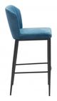 Zuo® Tolivere Blue Bar Chair-2