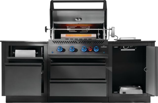 Napoleon OASIS™ 300 87" Matte Black Outdoor Kitchen Kit-4