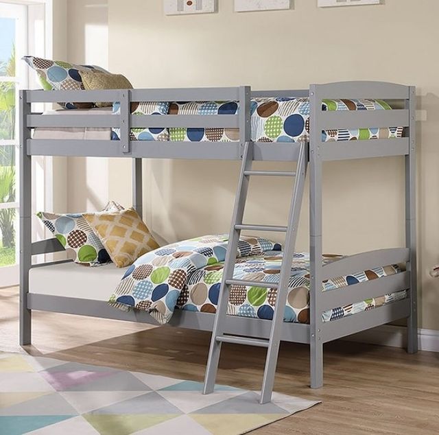 Furniture of America® Candice Gray Twin/Twin Bunk Bed-1