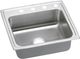 Elkay Lustertone® Classic Lustrous Satin 25" x 21-1/4" x 5" 3-Hole Single Bowl Drop-In ADA Sink with Quick-Clip-0