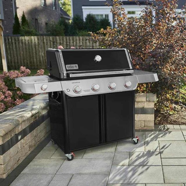 Weber® Genesis E-415 4-Burner Black Freestanding Liquid Propane Grill-3