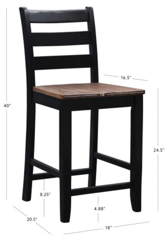 Powell® Vail Black Counter Stool-2