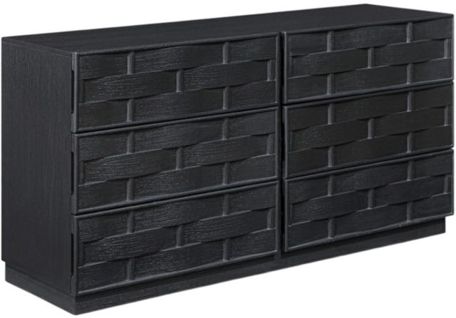 Meridian Furniture Weave Black Dresser-0