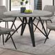 Coaster® Neil Concrete 50" Round Dining Table with Gunmetal Base-3