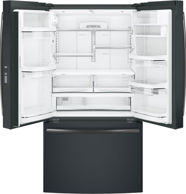 GE Profile™ 23.1 Cu. Ft. Black Slate Counter Depth French Door Refrigerator-2