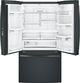 GE Profile™ 23.1 Cu. Ft. Black Slate Counter Depth French Door Refrigerator-2