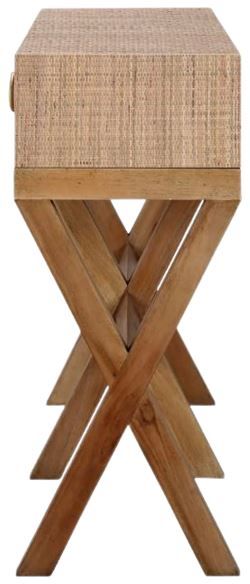 Bramble Customizable Renoir Rattan Console Table-4