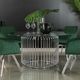 Coaster® Veena Clear/Chrome Round Dining Table-3