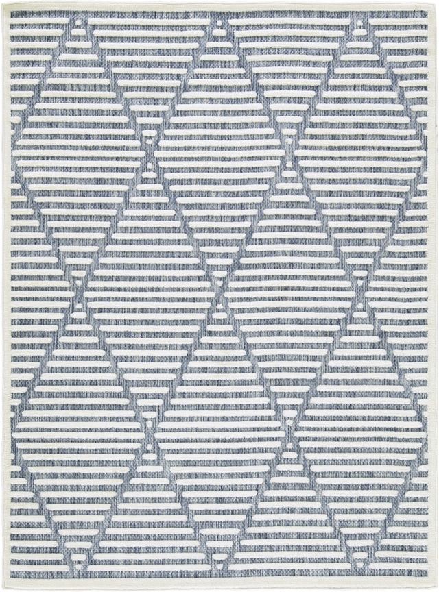 Signature Design by Ashley® Finnlett Cream/Blue 5'x7' Medium Area Rug-0