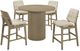 Coaster® Hamlyn 5-Piece Cream/Natural Oak Round Counter Dining Set-0