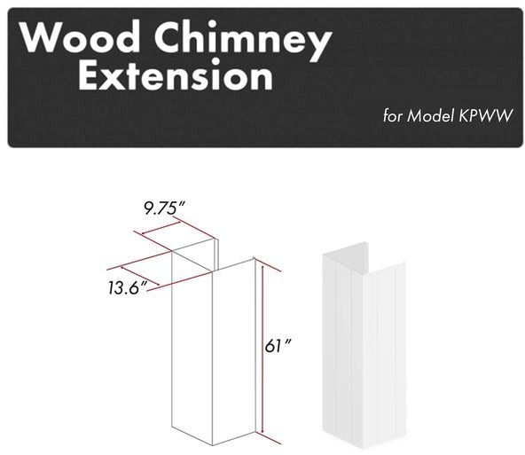 ZLINE Bright White Wooden Chimney Extension-0