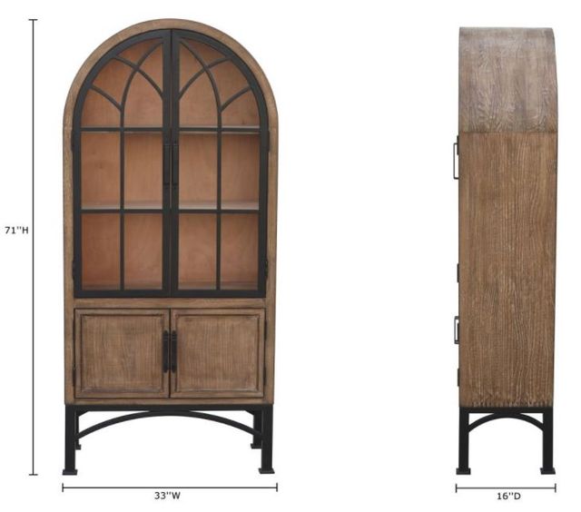 Nest Home Collections Victoria Antique Natural Door Cabinet -2