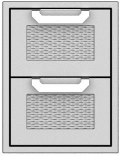 Hestan® Professional 36" Stainless Steel Outdoor Double Storage Drawer-0