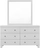Elements International Belinda White Dresser and Mirror-0