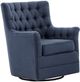 Olliix by Madison Park Blue Mathis Swivel Glider Chair-1