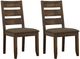 Coaster® Alston 2-Piece Knotty Nutmeg/Grey Side Chairs-2