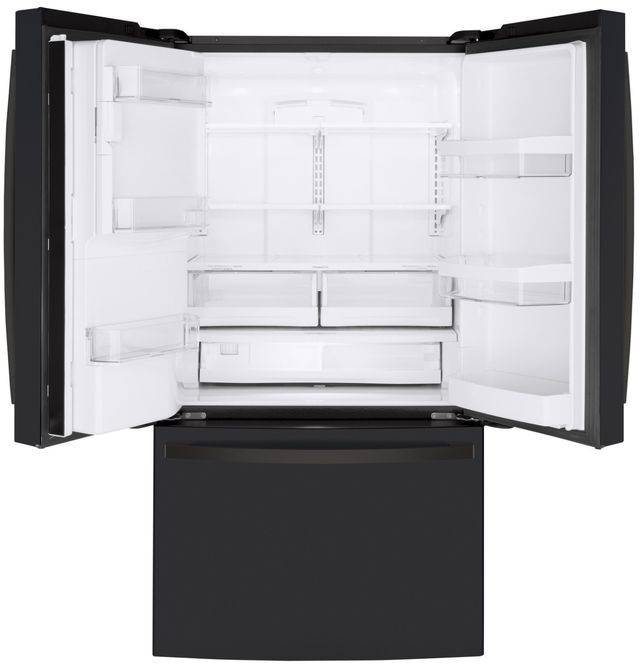 GE® 36" 22.1 Cu. Ft. Fingerprint Resistant Black Slate Counter Depth French Door Refrigerator-3