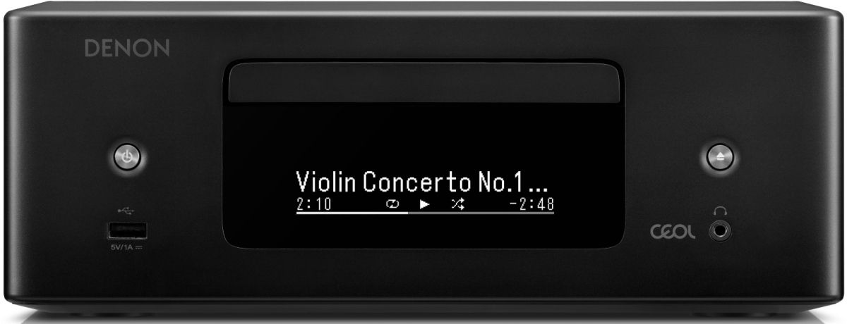 Denon® RCD-N12 Black Network CD Player Receiver