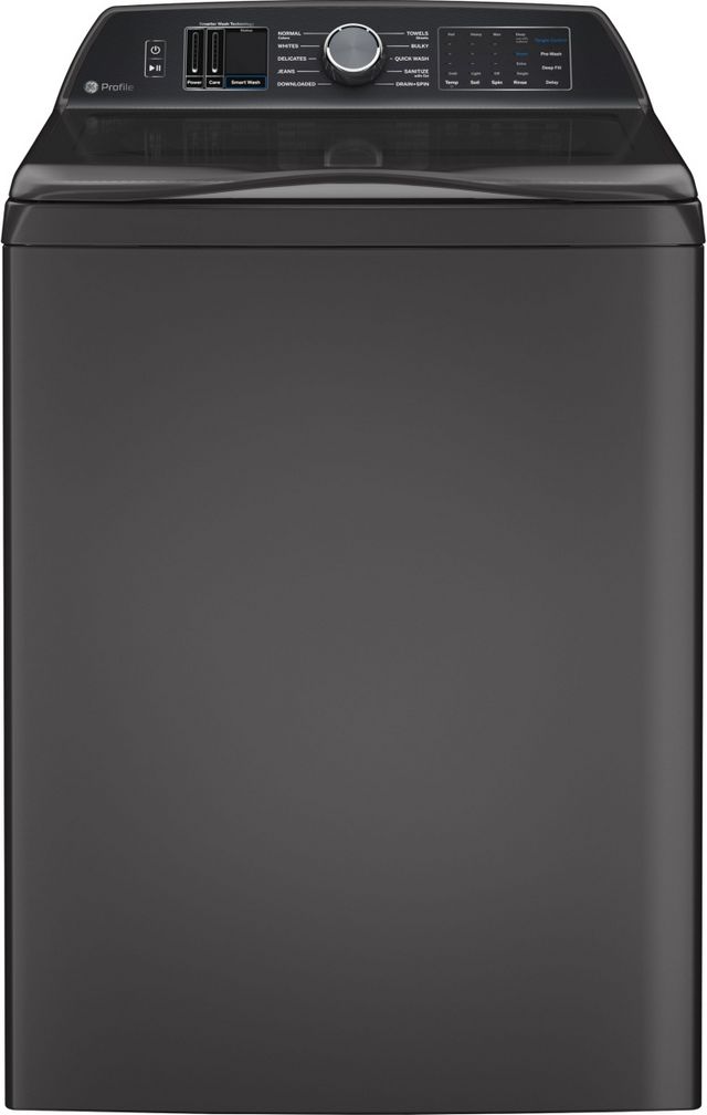 GE Profile™ 5.3 Cu. Ft. Diamond Gray Agitator Top Load Washer with Smarter Wash Technology