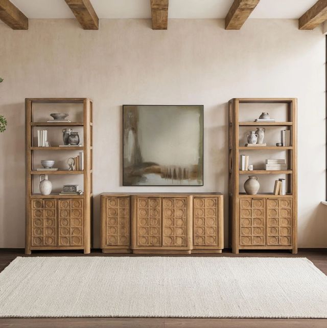 Classic Home Cleveland Sandy Taupe Bookcase-1