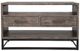 Jofran Inc. East Hampton Distressed Gray Console Table with Black Base-1