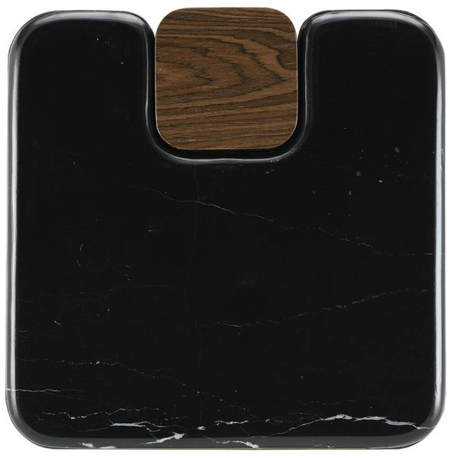 ACME Furniture Dana Natural Marble Top End Table with Dark Walnut Base-4
