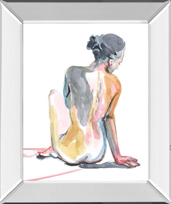 Classy Art Colorful Shadows I by Jennifer Paxton Parker Mirrored Frame Wall Art-0