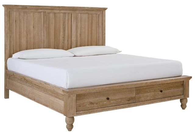 aspenhome® Cambridge Modern Khaki King Storage Panel Bed-0