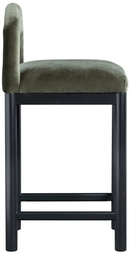 Meridian Furniture Conrad Black/Green Upholstered Counter Stool-3