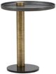 Dovetail Furniture Yara Black Large End Table with Black/Gold Base-0