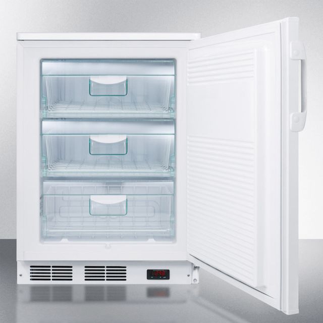Accucold® 24" 3.5 Cu. Ft. White Built In All-Freezer-2