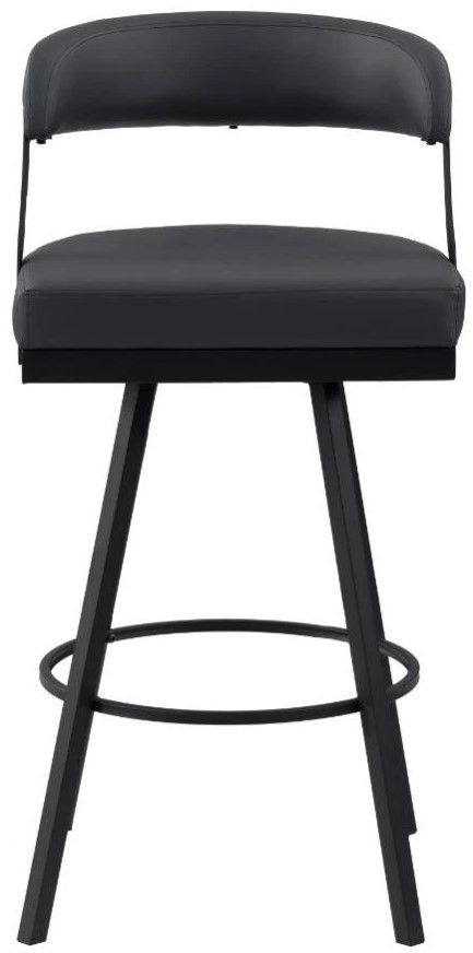 Homelegance® Crowley Black Pub Swivel Chair-2