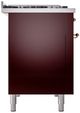 Ilve® Nostalgie II Series 48" Burgundy Pro Style Dual Fuel Range-3