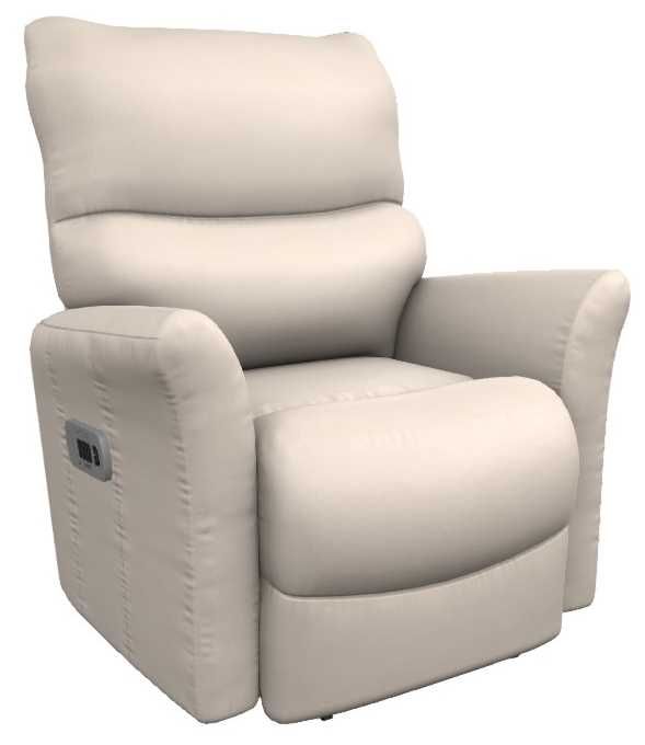 La-Z-Boy® Rowan Oyster Leather Power Wall Recliner with Headrest and Lumbar-0