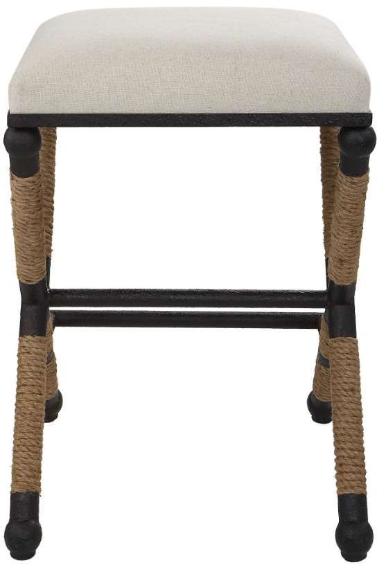 Uttermost® Firth Black/Natural/Oatmeal Counter Stool-3