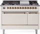 Ilve® Nostalgie II Series 48" Antique White Pro Style Dual Fuel Range-0