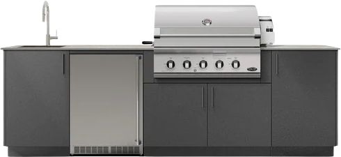 Urban Bonfire® Dew 36 111" Anthracite Outdoor Kitchen-0